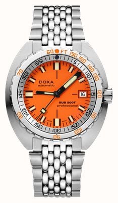 DOXA SUB 300T Professional (42.5mm) Orange Iconic Dial / Stainless Steel Rice-Grain Bracelet 840.10.351.10