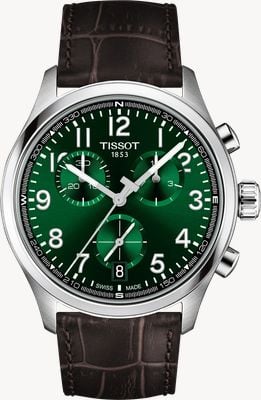 Tissot Chrono L Quartz (42mm) Green Dial / Brown Leather Strap T1164171609200