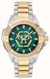 Philipp Plein PLEIN MAJESTY Quartz (44mm) Green Sunray Dial / Two-Tone Stainless Steel Bracelet PWBHA0626
