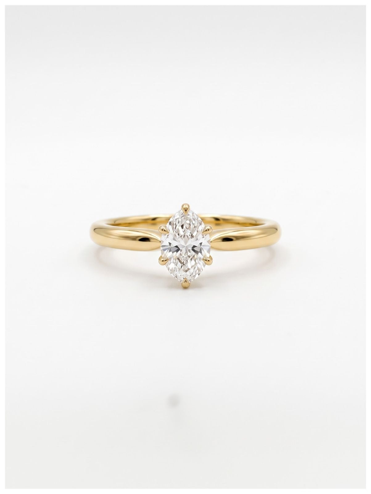 GEMEX J71382 0.30ct Oval Natural Diamond 9ct Yellow Gold Jewellery