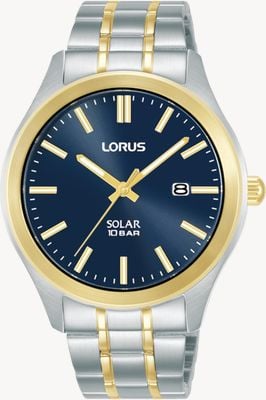 Lorus Elegant Solar (40mm) Blue Sunray Dial / Two-Tone Stainless Steel Bracelet RX392AX9
