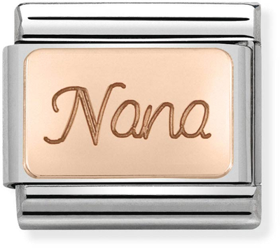 Nomination Classic Nana 9ct Rose Gold & Steel Charm 430108/01