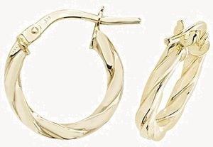 Treasure House 9k Yellow Gold Hoop Earrings 10 mm ER1041-10