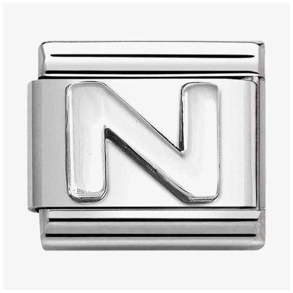 Nomination 330113/14 Classic Letter N Oxidised Charm Jewellery