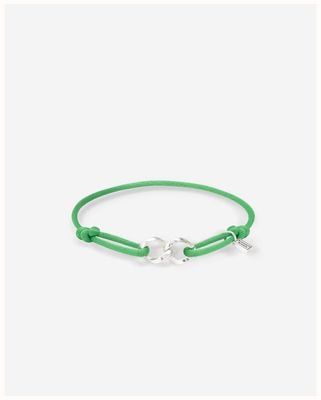 Buddha To Buddha Chain XS Green Cord Sterling Silver Infinity Symbol Bracelet 001J051350725