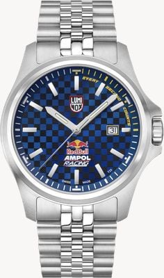 Luminox Dress Field Red Bull Racing Limited Edition (43mm) Blue Chequered Dial / Stainless Steel Bracelet Watch XL.2523.ARB.N