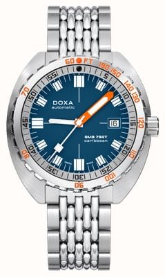 DOXA SUB 750T Caribbean (45mm) Blue Iconic Dial / Stainless Steel Rice-Grain Bracelet 825.10.201.10