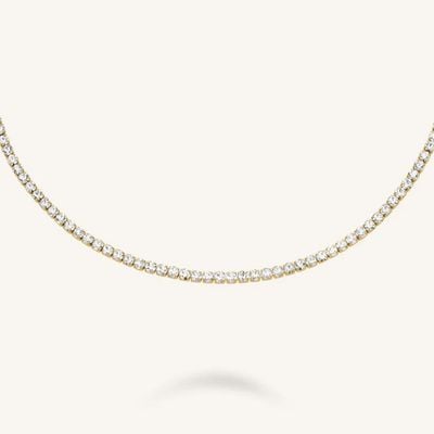 Rosefield Jewellery Tennis Gold White Stone Necklace JNTWG-J1036
