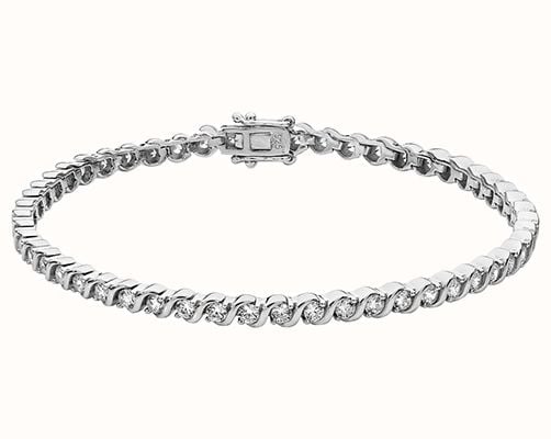 James Moore TH Ladies Sterling Silver CZ Bracelet G2564