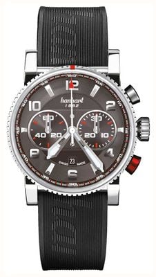 Hanhart PRIMUS Racer Automatic Chronograph (44mm) Anthracite Dial / Black Rubber Strap - M 741.240-1020