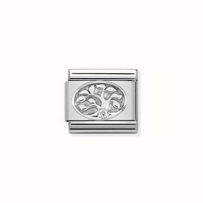Nomination Composable CL Symbols Stainless Steel Silver 925 And Cubic Zirconia Tree Of Life 330311/10