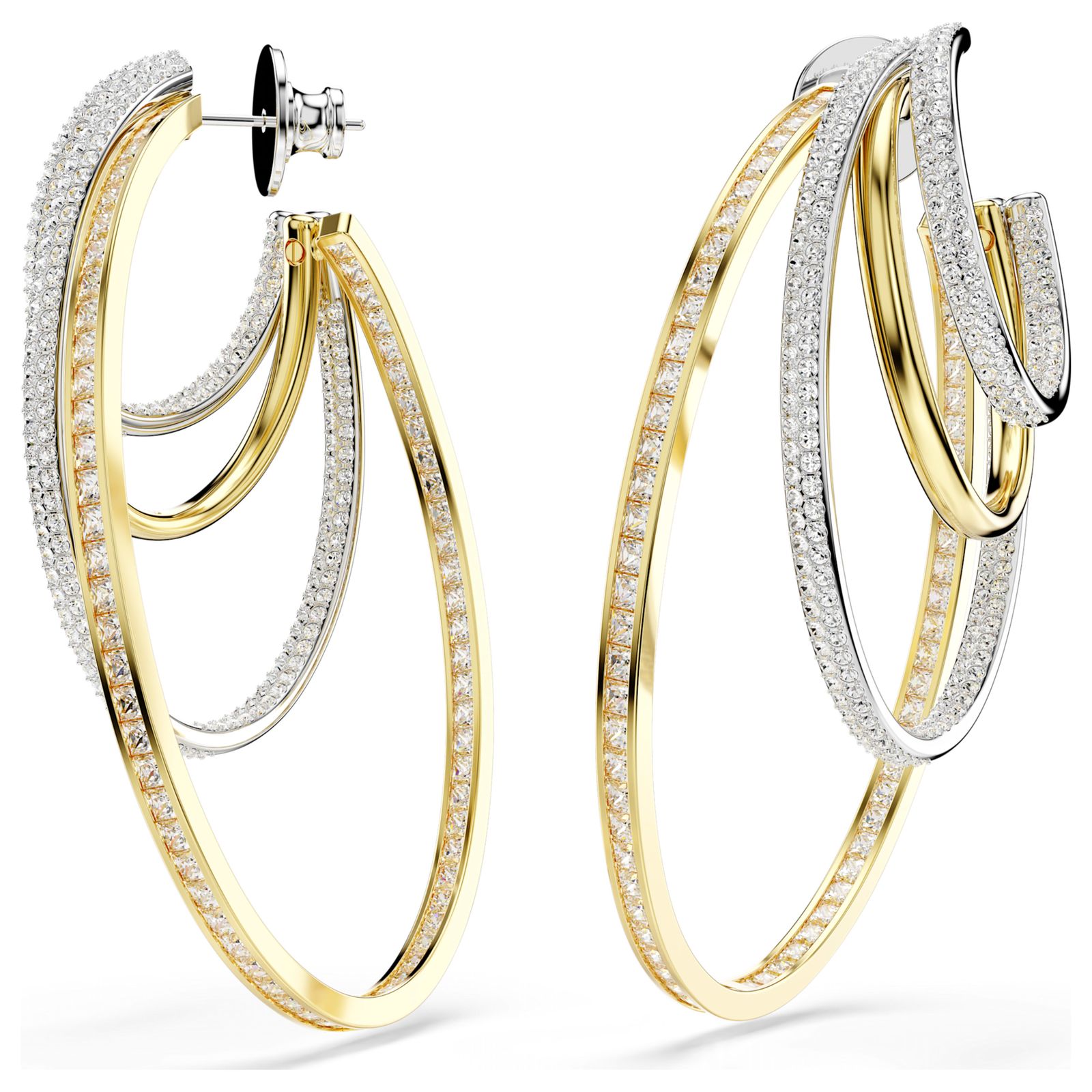 Swarovski 5691618 Hyperbola Hoop Earrings White Crystals Jewellery