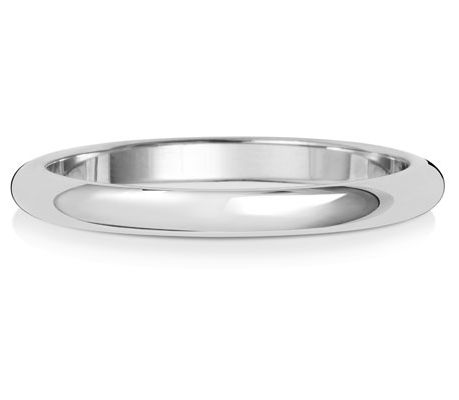 James Moore TH W101WM/Q Wedding Ring 9ct White Gold D Shape Jewellery