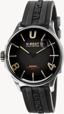 U-Boat Darkmoon SS (41.5mm) Black Dial / Black Vulcanised Rubber Strap 9018/B