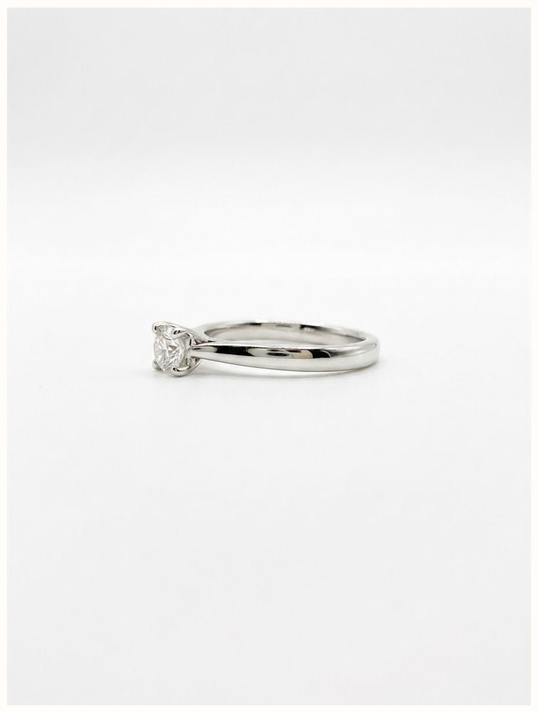 0.31ct Natural Round Brilliant Diamond Platinum Solitaire Ring FCD28380 - alternate view 2