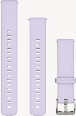 Garmin Quick Release Bands (18mm) Periwinkle Silicone with Silver Hardware - Strap Only 010-13406-01