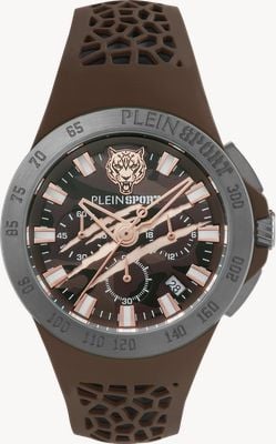 Plein Sport THUNDERSTORM Chronograph (43mm) Brown Camo Dial Dial / Brown Silicone Strap PSABA0423