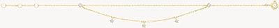 Treasure House Ladies 9ct Yellow Gold Cubic Zirconia Double Chain Bracelet BR650