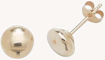 Treasure House 9k Yellow Gold Button Stud Earrings 5 mm ES406