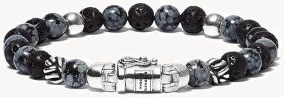 Buddha To Buddha 'Spirit Bead Mini' Snowflake Sterling Silver Handmade Bracelet - 189SN - (Size E) 001J011893605