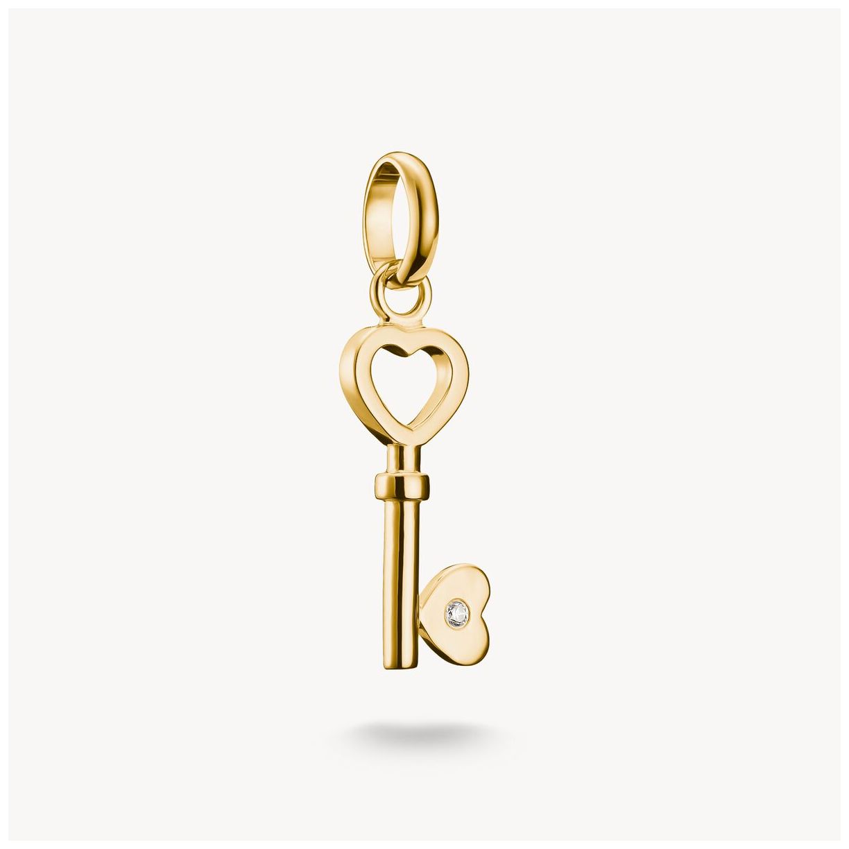 Thomas Sabo CC1241-414-14 Gold-Plated Love Key Charm Pendant Jewellery