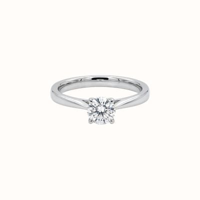 Platinum Round Diamond Ring 0.46ct F VS2 XXX J37822