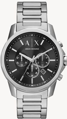Armani Exchange Black Chronograph Dial | Stainless Steel Bracelet AX1720