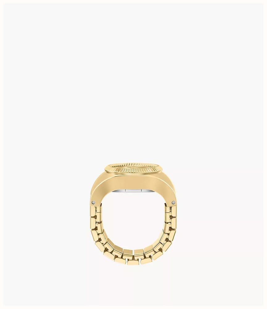 Fossil Watch Ring 15 mm Two-Hand Gold-Tone Stainless Steel ES5535 - alternate view 5