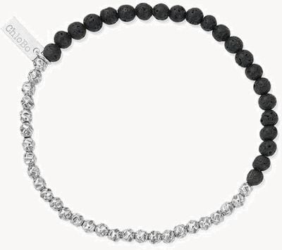 ChloBo MAN Black Lava Principal Bracelet - 925 Sterling Silver SBBLHAMM
