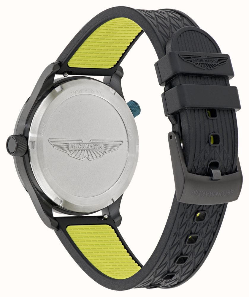 Aston Martin GRZ Icon Quartz Racing Zone GMT (41mm) Black Dial / Black Silicone Strap MTIZ1F501 - alternate view 4