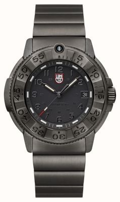 Luminox Navy SEAL Foundation 3200 Series (43mm) Black Dial / IP Gun Stainless Steel Bracelet XS.3228.NSF