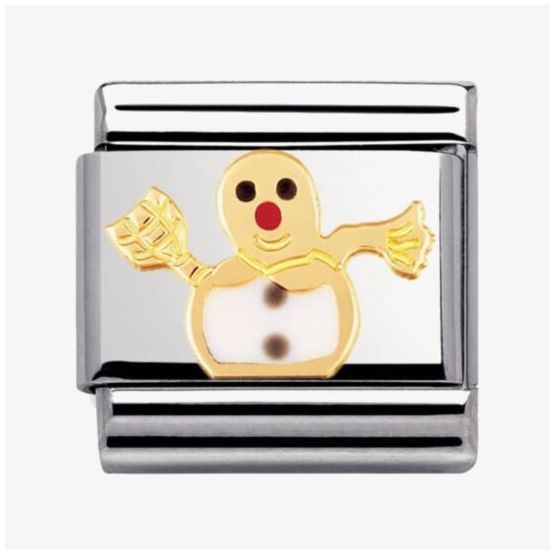 Nomination 030225/04 Classic Snowman 18ct Gold Charm Jewellery