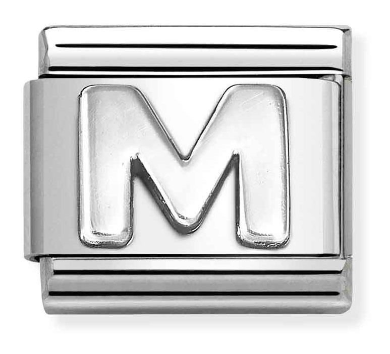 Nomination 330113/13 Classic Letter M Oxidised Charm Jewellery