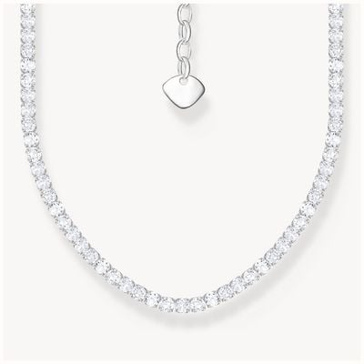 Thomas Sabo Silver Necklace With White Stones KE2303-051-14-L42V