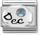 Nomination Classic December Birthstone Topaz Sterling Silver & Steel Charm 330505/12