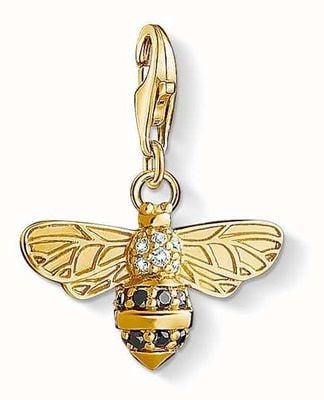 Thomas Sabo Bee Charm - Gold Plated 925 Sterling Silver, White Zirconia 1449-414-39