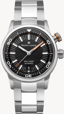 Maurice Lacroix Pontos S Diver Automatic (42mm) Black Dial / Stainless Steel Bracelet Watch PT6248-SS002-331-1
