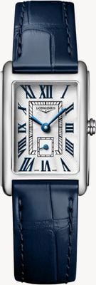 LONGINES DolceVita Quartz (20.8mm) Silver "Flinqué" Dial / Midnight Blue Alligator Strap L52554702