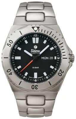 Tutima Glashütte M2 Seven Seas Automatic (44mm) Velvet-Black Dial / Titanium Bracelet 6151-02