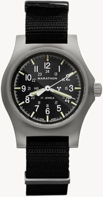 Marathon GPM Steel General Purpose Mechanical (36mm) Black Dial / Black Ballistic Nylon Strap WW194003SS-0101