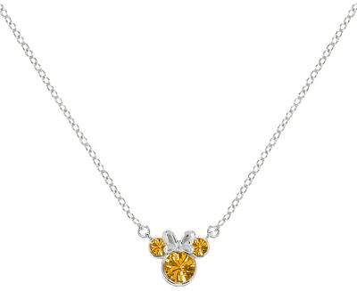 Disney Minnie Mouse November Topaz Zirconia Birthstone Necklace N905424SNOVL-16.PH