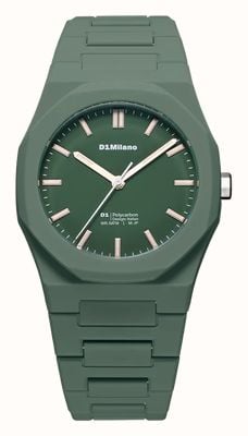 D1 Milano Polycarbon Green Legacy (40.5mm) Green Dial / Green Polycarbonate Strap PCBJ42