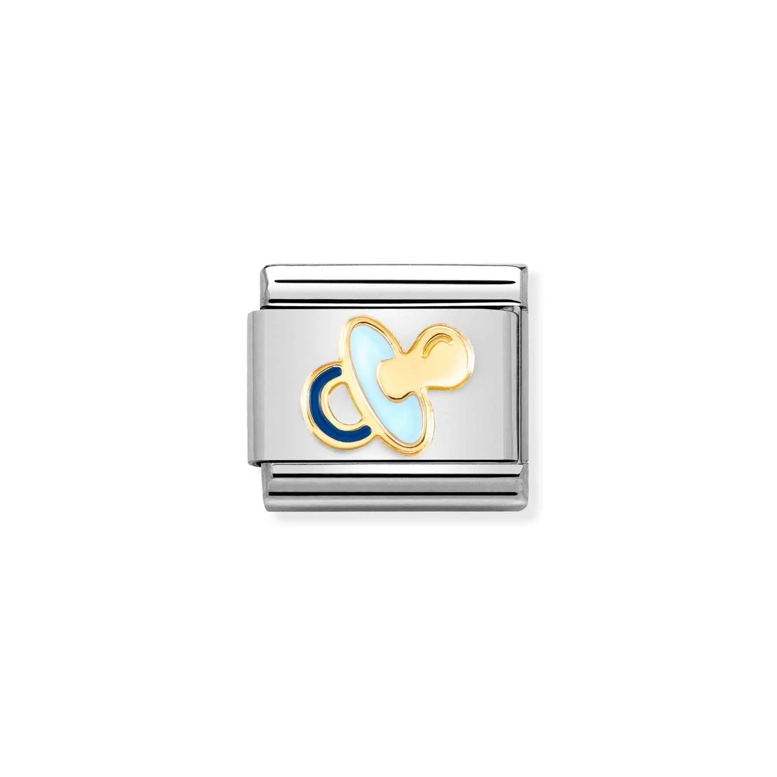 Nomination 030272/63 Classic Blue Pacifier 18ct Gold & Steel Jewellery