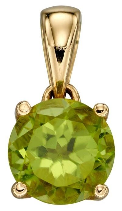 Elements Gold GP2195 9ct Y/g Peridot Cz August Birthstone Jewellery