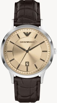 Emporio Armani Renato (43mm) Champagne Dial / Brown Leather Strap AR11783