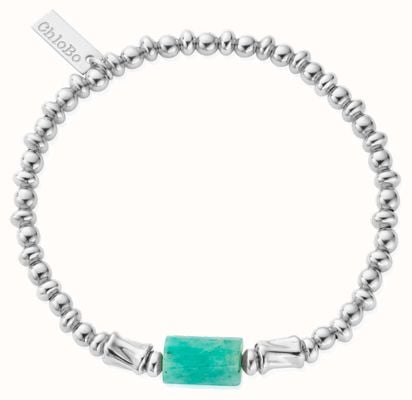 ChloBo Balance Spirit Stone Bracelet - Amazonite - 925 Sterling Silver (18cm) SBSSAM