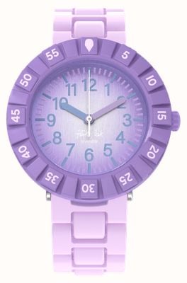 Flik Flak LAVENDOLOGY (36.7mm) Purple Dial / Purple Silicone Strap FCSP127