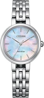 Citizen L Silhouette Eco-Drive (28mm) Mother of Pearl Dial / Stainless Steel Bracelet EM0990-81Y