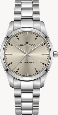Hamilton Jazzmaster Quartz (40mm) Champagne Sunray Dial / Stainless Steel Bracelet H32461121