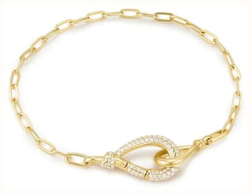 Ania Haie Gold Interlocked Pavé & Polished Knot Bracelet B077-03G